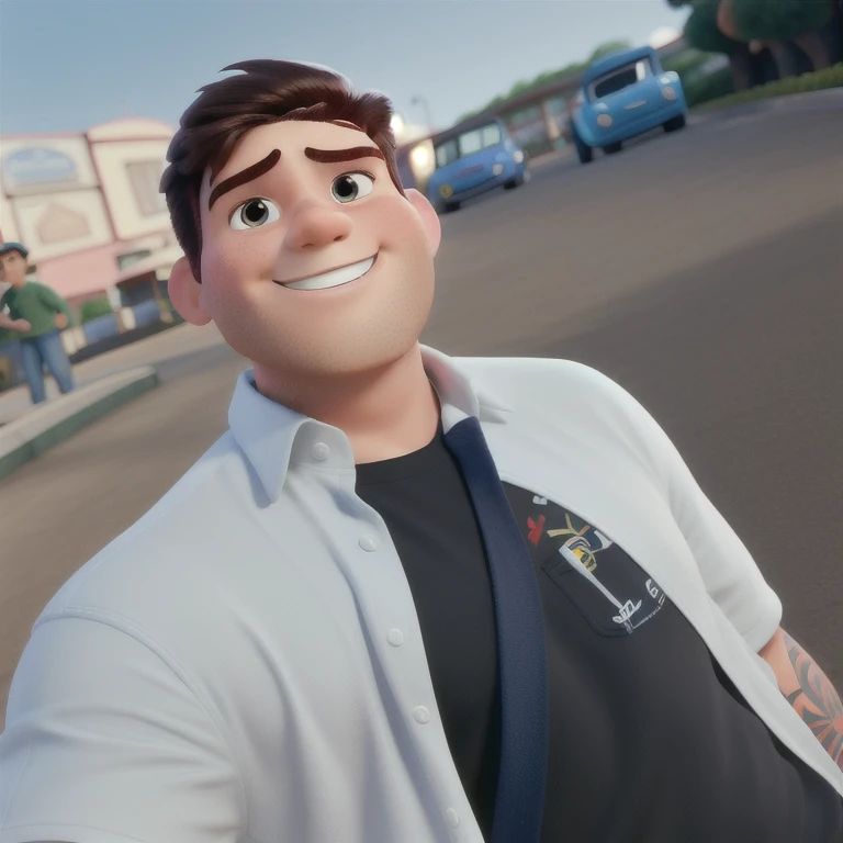 Um homem moreno estilo Disney pixar, alta qualidade,melhor qualidade 