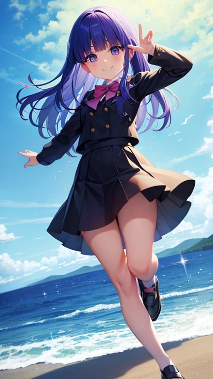 looking at viewer crazy eyes crazy smile full body furude rika
