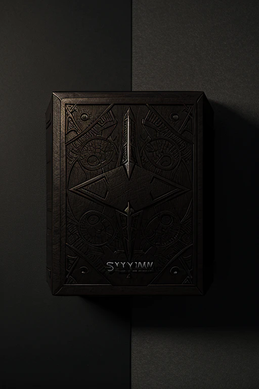detailed design of the box in the style of the game Skyrim
