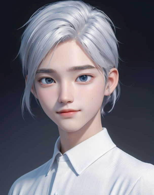 (best quality,4k,8k,highres,masterpiece:1.2),ultra-detailed,(realistic,photorealistic,photo-realistic:1.37),boy,white hair,blue eyes,sharp,serious features,white skin,black sweater,intense gaze,youthful appearance,pensive expression,lonely atmosphere,dramatic lighting,contrasting shadows,subtle textures,piercing look,stylish haircut,mysterious aura,slightly tousled hair,fine lines and wrinkles on his face,sophisticated outfit,high contrast,intricate facial details,meticulous shading,striking color palette