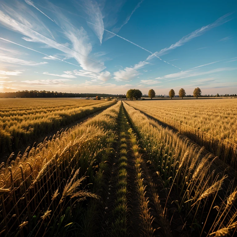 Golden wheat field
