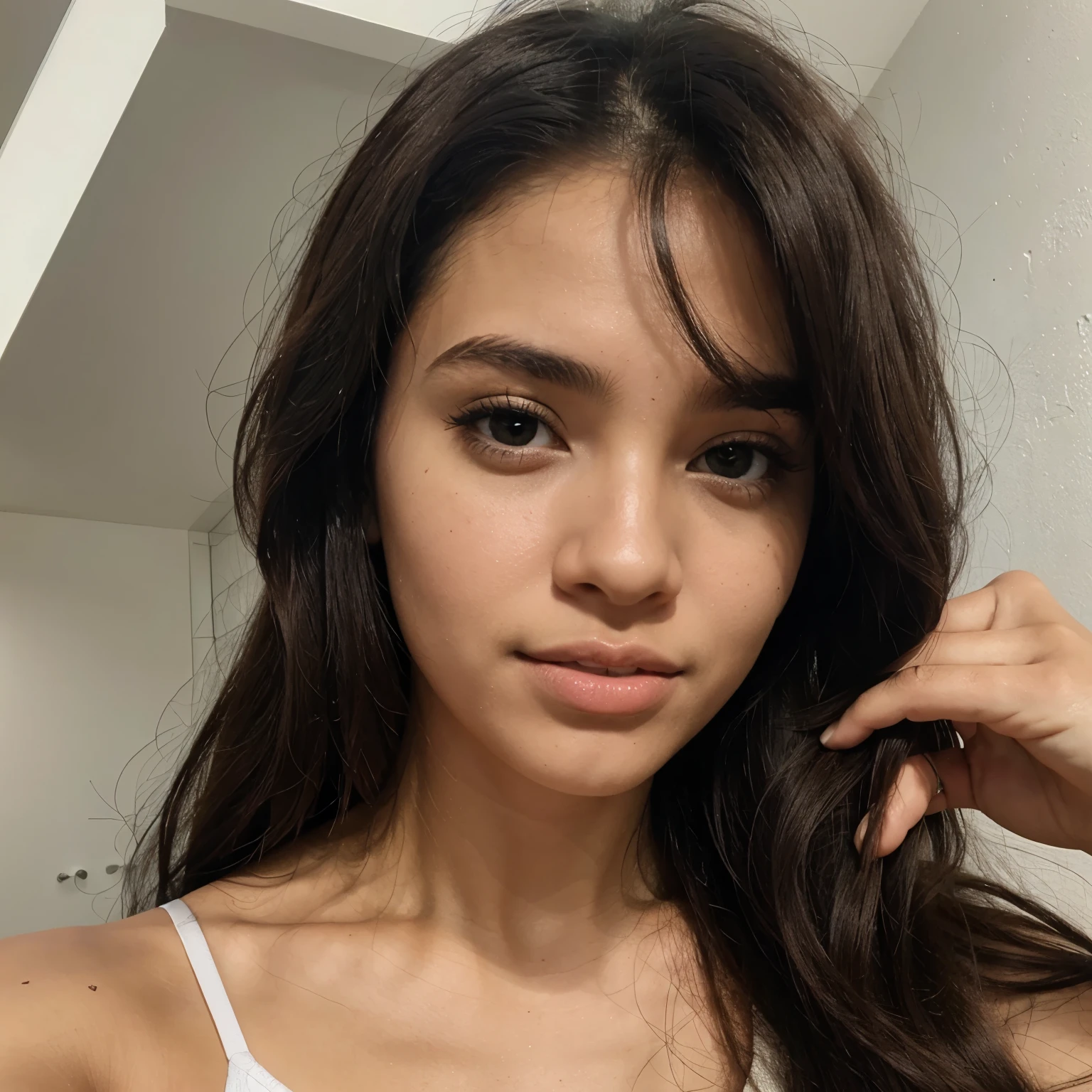 Brazilian woman 18 years old light skin dark hair photo for Instagram