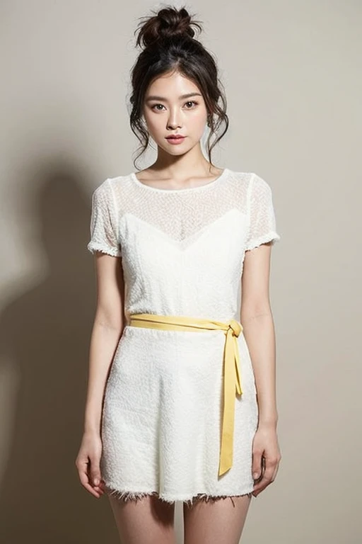 2. Fluffy Short-sleeved Dress: Fresh and Sweet

If you want to look more playful and cute, this fluffy style will make you feel even happier: the A-line silhouette can better hide and accentuate your body shape problems, while the soft and cute colors and fluffy skirt hem can further highlight a woman's romanticism. This combination is the most comfortable to wear in summer.