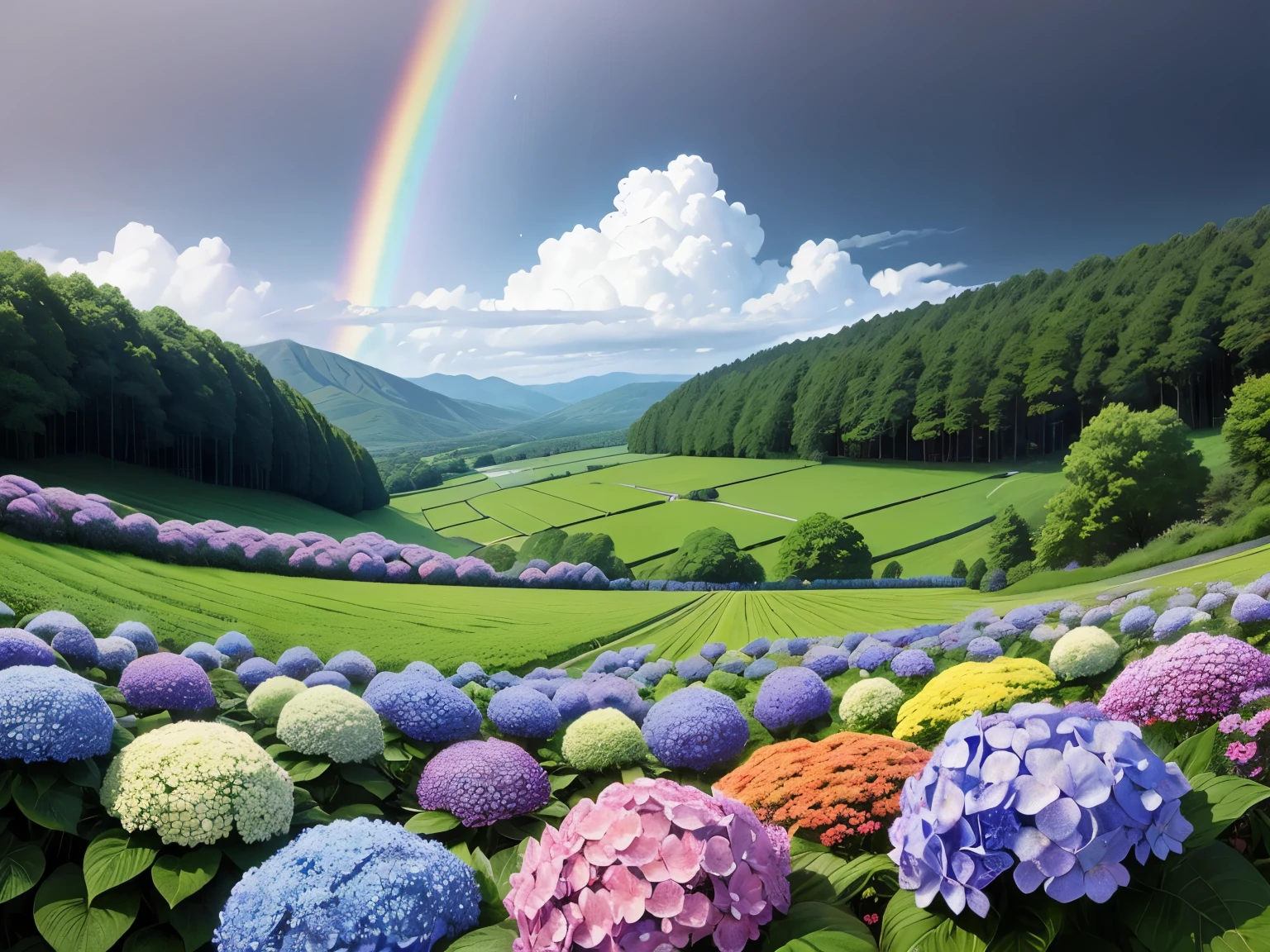 Hydrangea field