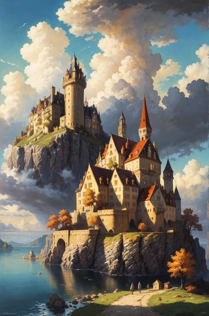 dreamlikeart absurdres highres masterpiece best quality
Alois Arnegger Antoine Blanchard
town castle forest sea sky clouds