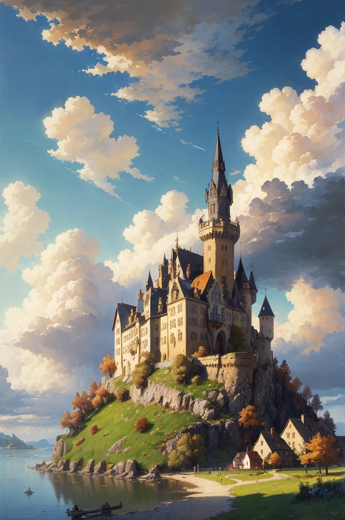 dreamlikeart absurdres highres masterpiece best quality
Alois Arnegger Antoine Blanchard
town castle forest sea sky clouds
