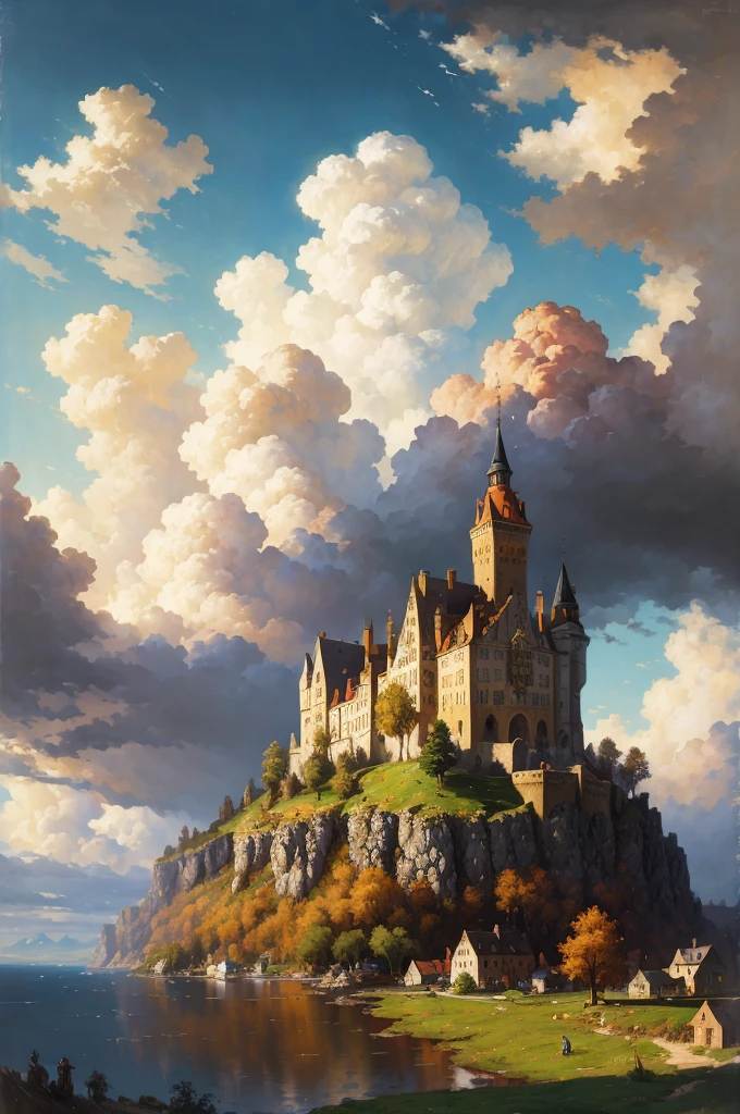 dreamlikeart absurdres highres masterpiece best quality
Alois Arnegger Antoine Blanchard
town castle forest sea sky clouds