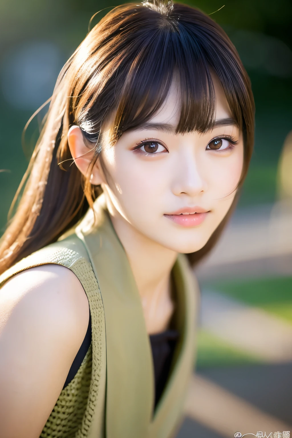 Japanese girl, Photorealsitic, Detailed skin, Detailed lips, Detailed eyebrows, PUPILS SPARKLING, depth of fields, ccurate, Super Detail, Best Quality, hight resolution, Anatomically correct, Textured skin, high details, High quality, short skirt, full body