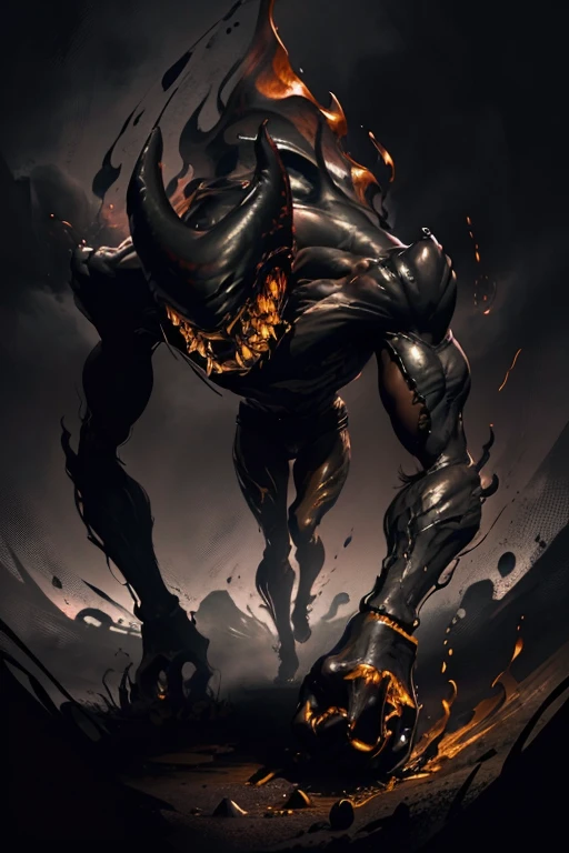 (best quality,4k,highres,masterpiece:1.2),ultra-detailed,realistic,beast bendy running at the viewer,dark atmosphere,ominous shadows,creepy environment,expressive brushstrokes,distorted perspective,gritty textures,horror genre,strong contrast,subtle color palette,mysterious lighting,monstrous appearance,nightmarish details,nighttime scene,foreboding aura,sinister creature,night sky,vivid reds and blacks,gloomy ambience,motion blur of beast bendy,majestic presence.