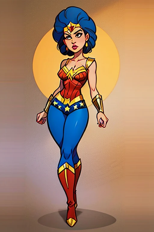 Imagine a fusion between Marge Simpson and Wonder woman