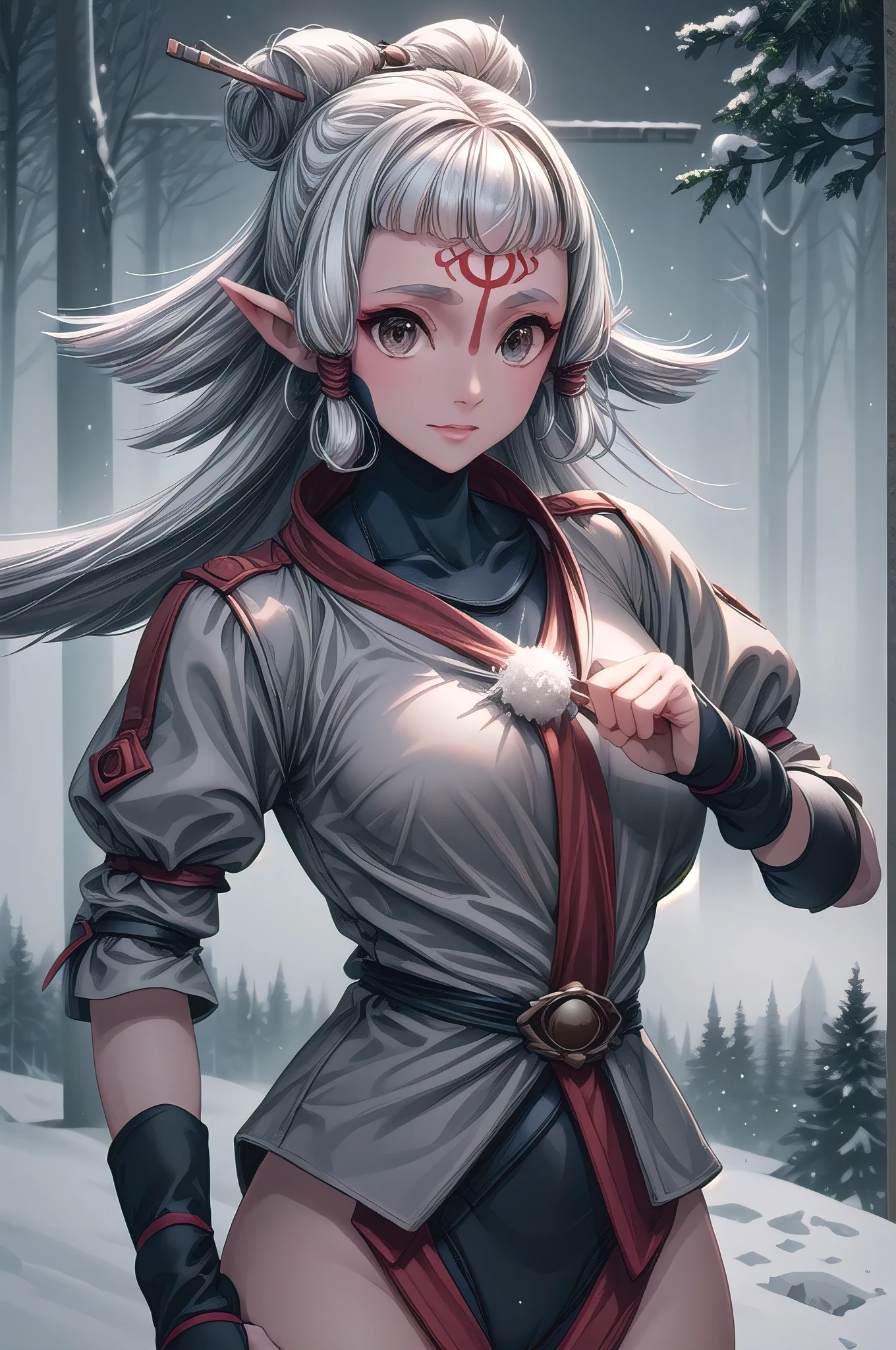 (masterpiece, best quality:1.2), solo, 1girl, Paya, expressionless, looking at viewer, ahoge, bodysuit, outer space, (dynamic pose:1.0),happy,smile,(centered,scale to fit dimensions,Rule of thirds), ((snowy pine forest at night)), with dark stormy clouds,winter,scenery:1.25,((snow forest background)),Christmas tree, highres,sharp focus,(ultra detailed,extremely detailed),(photorealistic artwork:1.37),(extremely detailed CG unity 8k wallpaper),(((vibrant colors,vibrant theme))),(intricate),(masterpiece),(best quality),
