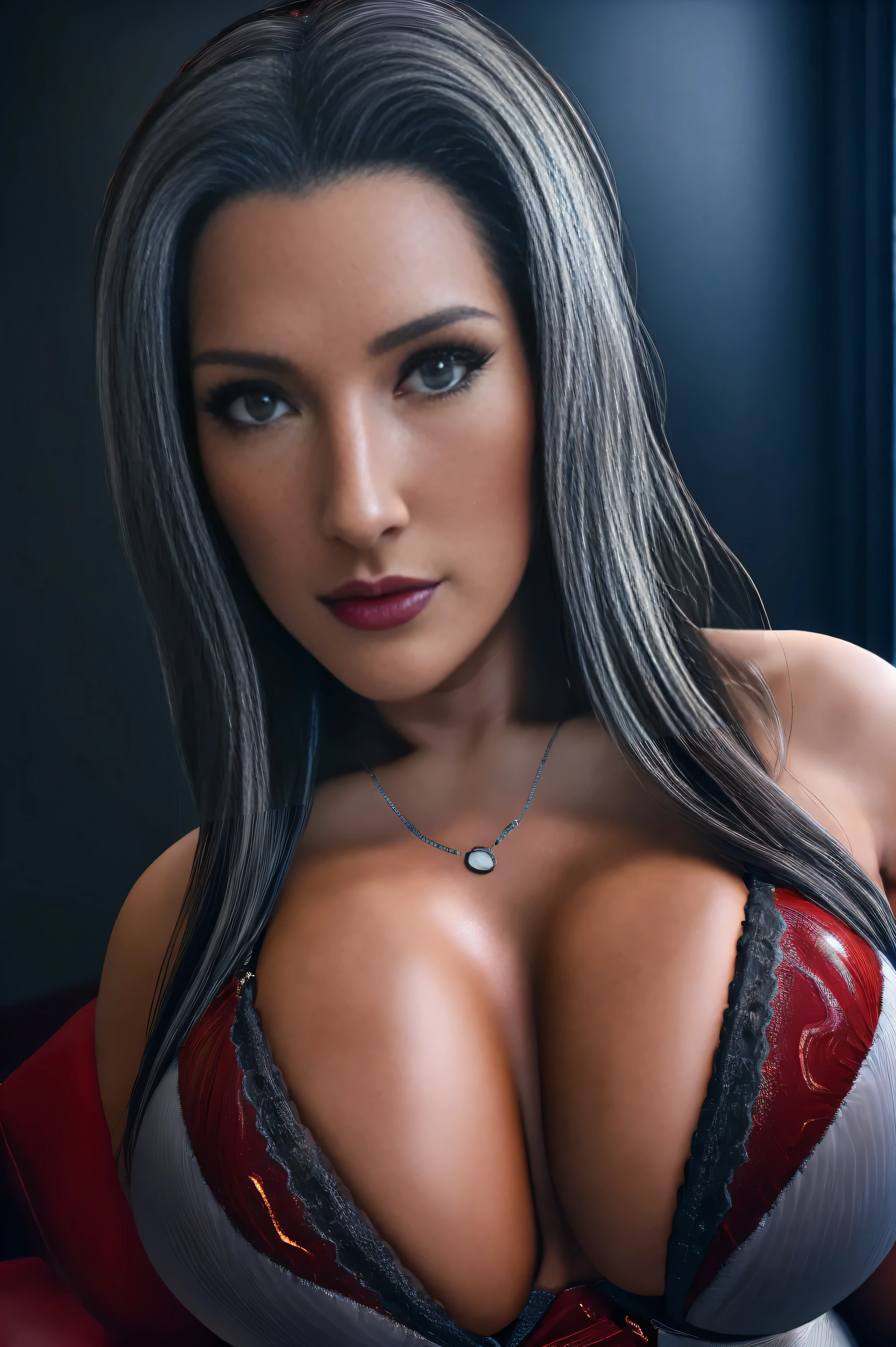 (Beautiful Mom:1.5), She is wearing a sexy white corset, Stockings and garter belts, Spreading her legs, tall, Pregnant women, (((Huge breasts, Cleavage))), ((Thick thighs, hourglass figures)), (topless), (nipple pasties:1.5) ((Dark red ripple eyes)), ((Long Tail)), ((Gray Hair)) photographRealistic, photograph, Tabletop, Realistic, realism, photographrealism, High Contrast, photographRealistic digital art trending on Artstation 8k HD high definition be familiar with Realistic, be familiar with, Skin Texture, hyper be familiar with, Realistic Skin Texture, Armature, highest quality, 超A high resolution, (photographRealistic:1.4),, High resolution, be familiar with, raw photograph, Sharply, by lee jeffries nikon d850 film stock photographgraph 4 kodak portra 400 camera f1.6 lens rich colors hyper Realistic lifelike texture dramatic lighting unrealengine trending on artstation cinestill 800, Pregnant women,