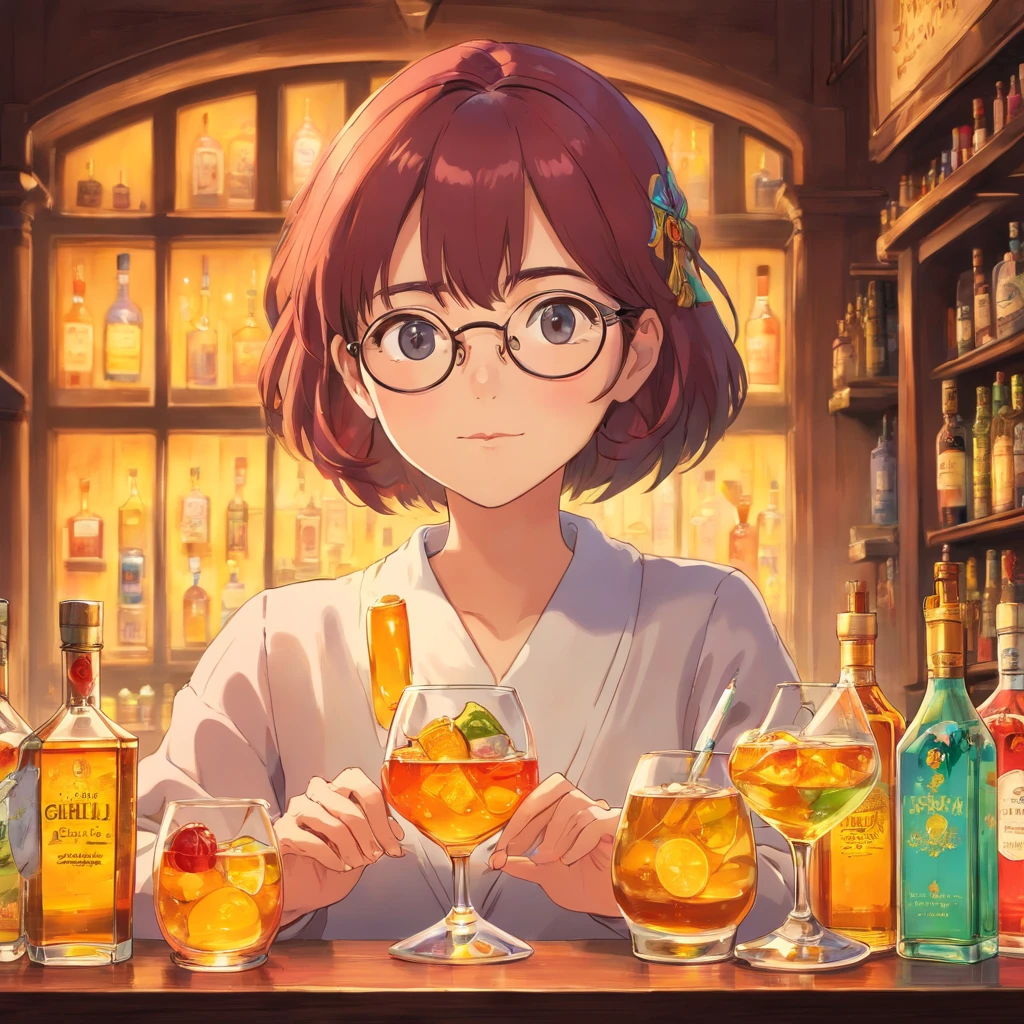 unique　liquor　woman　Glasses