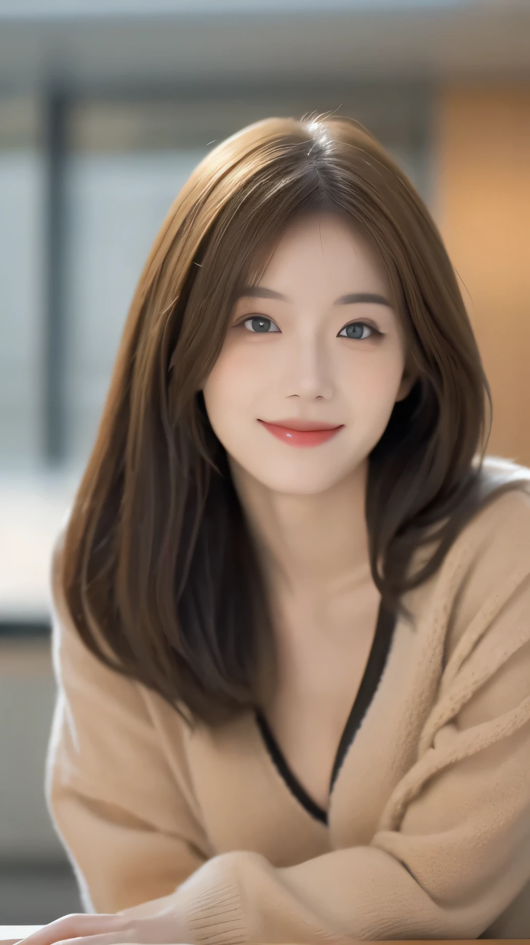 table top, highest quality, figure, super detailed, finely, High resolution, 8k wallpaper, Perfect dynamic composition, detailed and beautiful eyes, Down jacket,light brown gold hair,small breasts natural color lip, bold sexy pose,smile、27 year old woman、cute、looking at the camera,RAW photo,perfect and beautiful face,beautiful and detailed face
