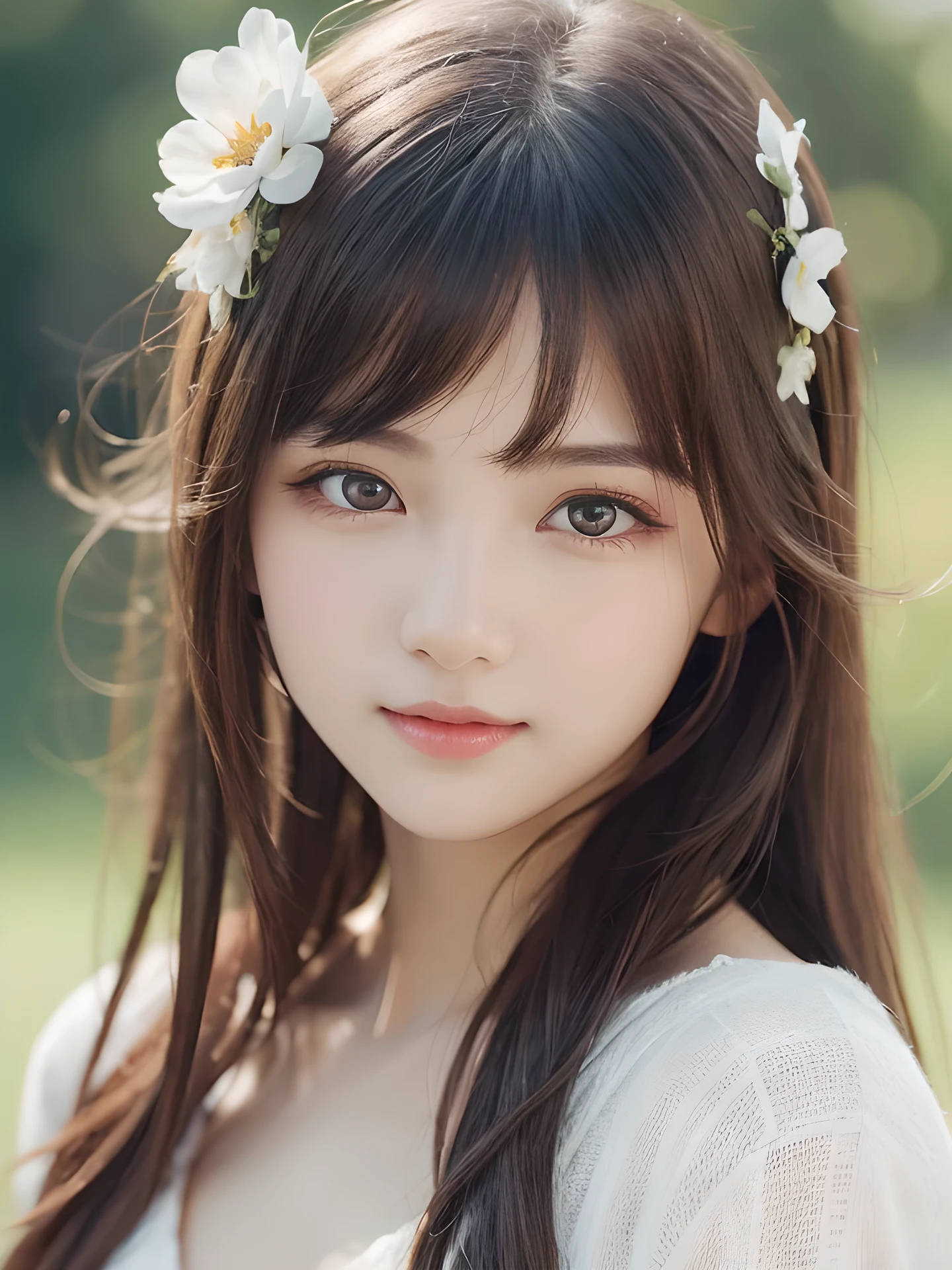 (ung girl), wonderful face and eyes, (amazingly beautiful girl), (highest quality:1.4), (super detailed), (very detailed CG integrated 8k wallpaper), very detailed, High-definition RAW color photo, professional photography, delicate eyes, double eyelid, droopy eyes, smile, School, spring,