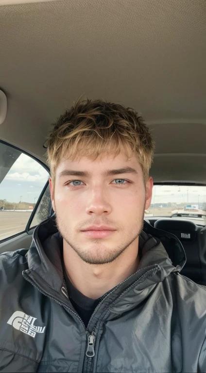 keep the blonde features but add slanted eyes