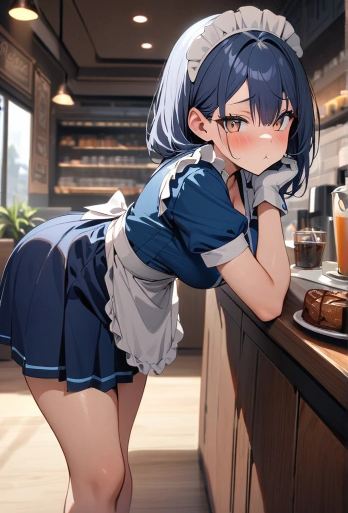 Young girl with black hair, long twintail,  twintail hairstyle, (blue eyes), ((small bushy eyebrows)), ( she pulling down her underwear), wearing lolita dress, lolicon , walking to school, flirty smile , suddenly having sex in public, ((doggy style sex)), ((public sex in a restaurant)) naked ass in the male crotch, ), perfect anatomy,(young boy fucking her)