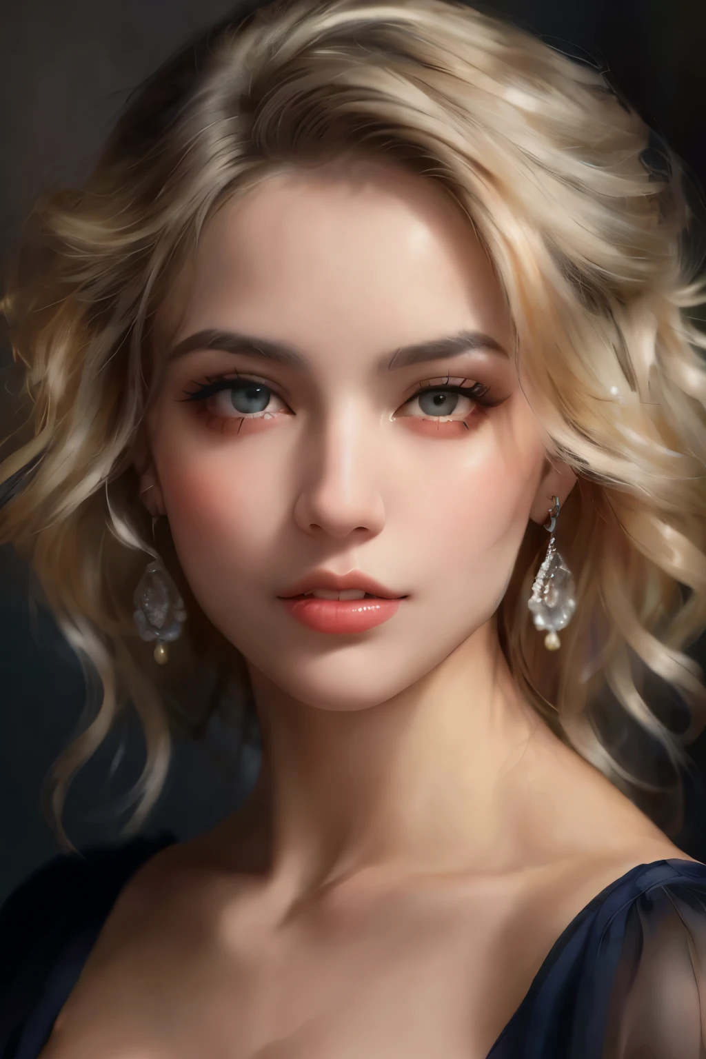 um close up de uma mulher com um batom vermelho e brincos, mulher loira bonita, imagem retrato bonita, foto de uma mulher bonita, loira mulher jovem bonita,  loira bonita, cabelos loiros e olhos azuis, foto retrato bonito, retrato do rosto de um elegante, olhos azuis e cabelos loiros, cabelos loiros olhos azuis, uma loira linda, retrato impressionante,  modelo bonita