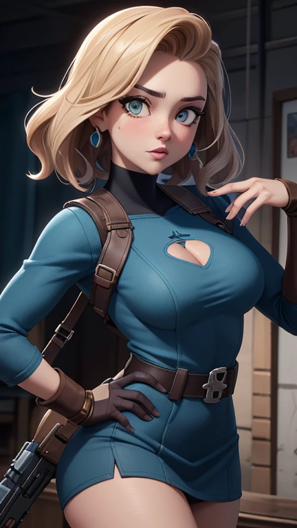 (best quality), big head, face excited, (merope with huge breasts:1.2) in a police uniform in police station, upper body, ((NSFW)), (((accurate anatomy))), ((wide hips)), (((Huge breasts))), ((long legs)), (((Massive Female Bodybuilder))), ((((Muscular Legs)))), (((((Huge Muscles)))))