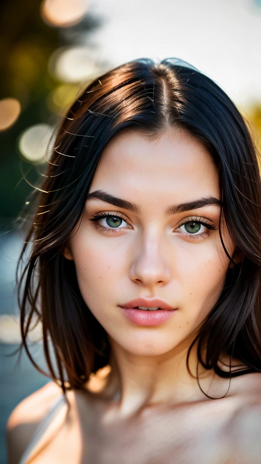 Photorealistic, ultra-detailed, 25-year-old woman with black hair, Russian origin, striking beautiful face, perfectly symmetrical features, surreal allure, front view, Masterpiece, Best quality, Intricate high detail, Highly detailed, Sharp focus, Detailed skin, realistic skin texture, texture, expressive eyes, professional, 4k, alluring gaze, shot on Canon, 85mm, shallow depth of field, Kodak Vision Color, Perfect Fit Body, extremely detailed, photography\_ultra, Photorealistic, Realistic, Post-processing, maximum details, smooth finish, echtes Leben, ultra-realistic, Fot