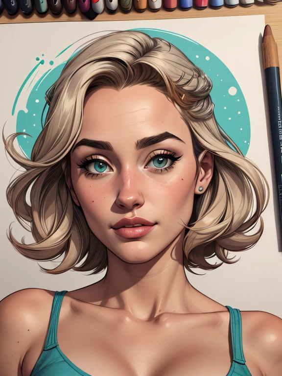 Personagem mulher estilo atompunk Fallout 4 cabelos pretos atriz Ella Purnell com marcas de guerras Imagem de desenho animado de uma mulher .Ilustracaoo estilo desenho animado, estilo de arte dos desenhos animados, estilo de arte dos desenhos animados, digital illustration style, estilo atompunk design de personagens altamente detalhado, arte digital detalhada coragem,atriz Ella Purnell com cabelos pretos um close up de uma mulher em um vestido verde com uma espada, extremely detailed artegerm, Wlop Ross sorteios, sedutor elfo princesa cavaleiro, ashé, garota de armadura, girl of the zodiac knights, style , garota elfa, uma guerreira loira sexy, uma guerreira loira esmeralda, elfa, Ross Draws 1. 0, even GTA model