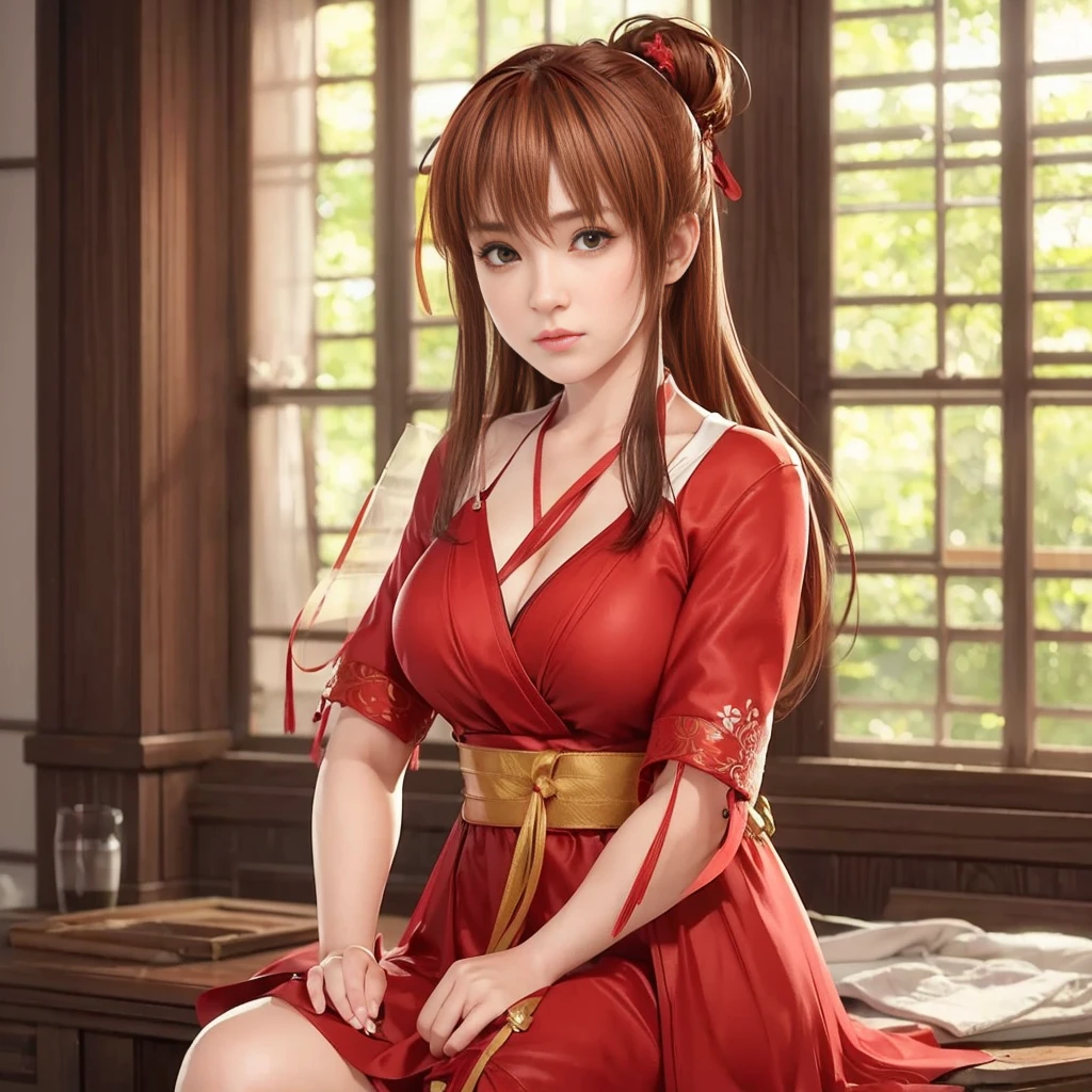 Kasumi, (best quality,ultra-detailed),(Realistic:1.37), beautiful and detailed face, Ultra-realistic texture, delicate face, delicate body, vivid colors. High definition, 8k. athletic body.