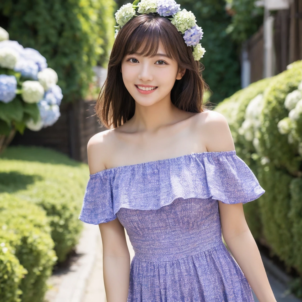 Woman posing on street corner in pink dress、top-quality、女の子 1 a person、large full breasts、tag、with light glowing、Blur background、bokeh dof、outside of house、(street:0.8)、(a person々、crowd:1)、(lace-trimmed)doress:1.5、sleeveless dress、Water-colored suit、Light Blue High Neck Dress:1.2、Blue Dress:1.5)、a gorgeous(short-hair、forehead:1.2)、Beautiful sky with details、耳Nipple Ring、(dynamicposes:1.2)、 (The upper part of the body:0.8)、Soft lighting、the wind、glowy skin、a smile、