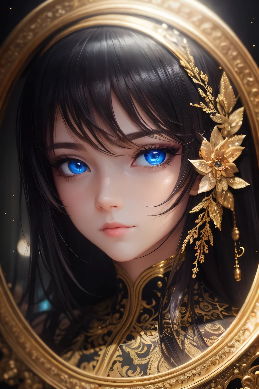 best quality, super fine, 16k, incredibly absurdres, extremely detailed, delicate, flashy and dynamic depiction, a wonderful painting reflected in your eyes, mysterious world