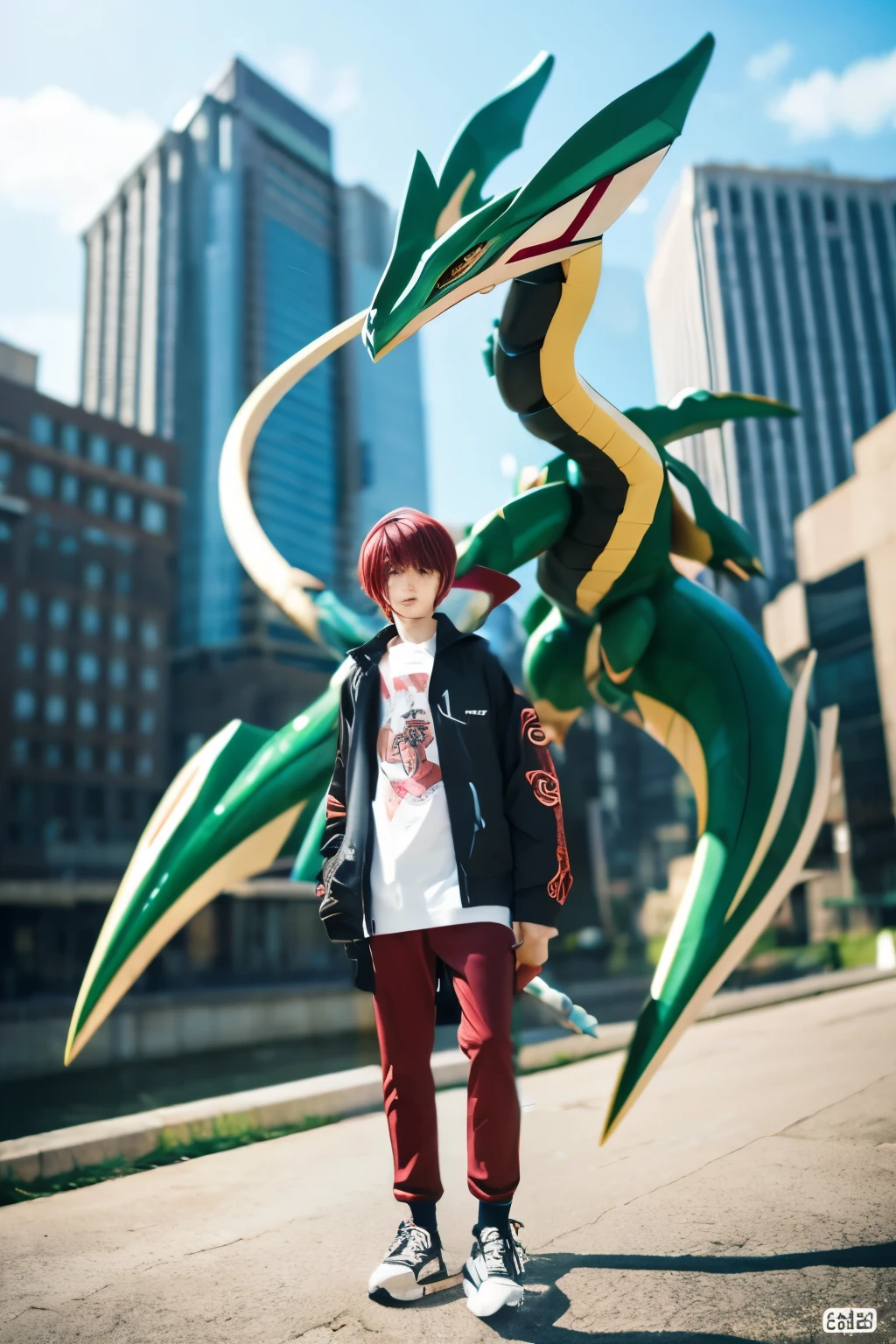 cool anime man walking
