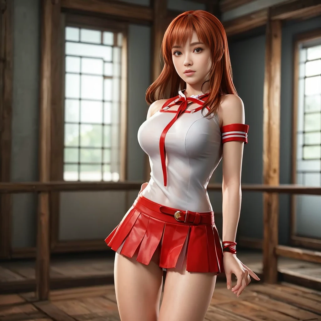 Kasumi, (best quality,ultra-detailed),(Realistic:1.37), beautiful and detailed face, Ultra-realistic texture, delicate face, delicate body, vivid colors. High definition, 8k. athletic body.