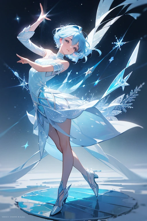 ((best quality)), ((masterpiece)), (detailed), perfect face Amidst a winter wonderland, where frost kisses the air and ice gleams like crystal, envision the enchanting silhouette of a skater. With each graceful glide, she weaves intricate patterns upon the frozen canvas, her movements a mesmerizing dance of elegance and poise. Adorned in attire that glistens with the iridescence of snowflakes, she is a vision of ethereal beauty against the backdrop of the serene landscape. Every twirl and pirouette seems to summon the very spirit of winter itself, as if the ice beneath her feet responds to the magic of her presence. She is the embodiment of the enchantment that lies within the heart of every snowflake, a celestial dancer whose artistry transcends the bounds of mere mortal skill.
