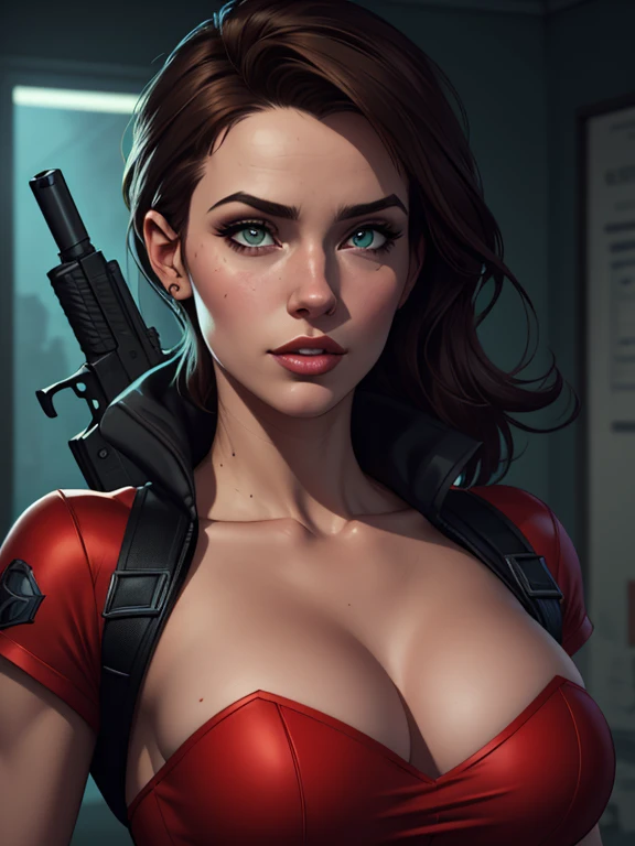 um close up de uma mulher em um vestido verde com uma espada, extremely detailed estilo Cartoon estilo ilustração digital estilo GTA, Wlop Ross sorteios, sedutor elfo princesa cavaleiro, ashé, garota de armadura, girl of the zodiac knights, style , garota elfa, uma guerreira loira sexy, uma guerreira loira esmeralda, elfa, Ross Draws 1. 0, up modela close up of a woman in a red dress holding a gun, artgerm julie bell beeple, glamorosa Jill Valentine, inspirado em Raymond Swanland, Resident Evil, Craig Mullins, Cutesexyrobutts, inspirado em Marek Okon, estilo de Raymond Swanland, Resident Evil inspired, detalhado