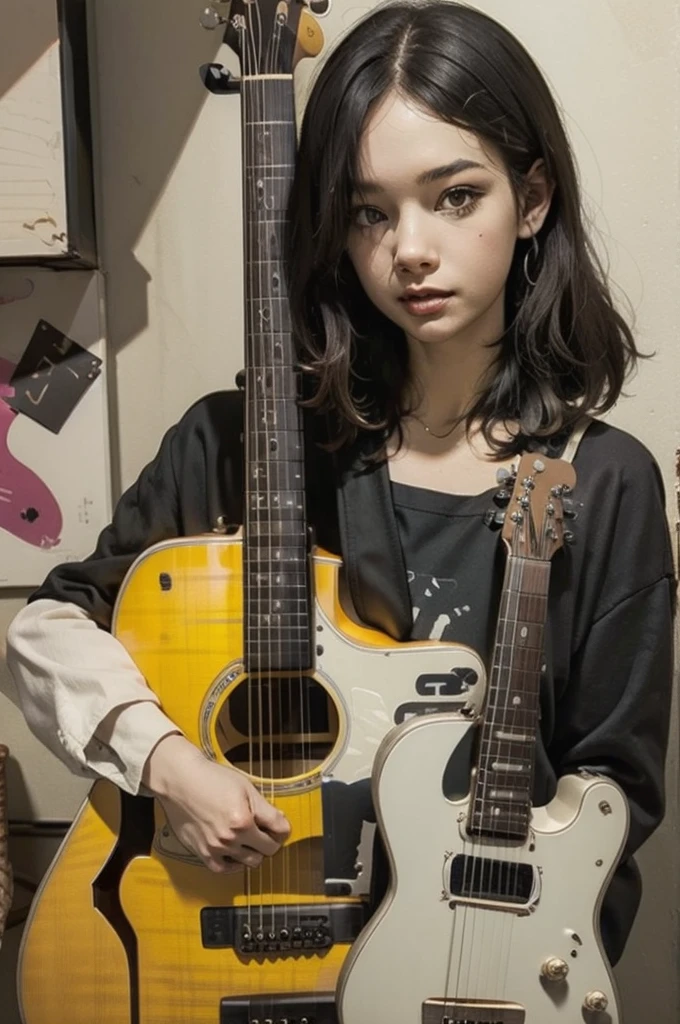 Skeleton shaped guitar