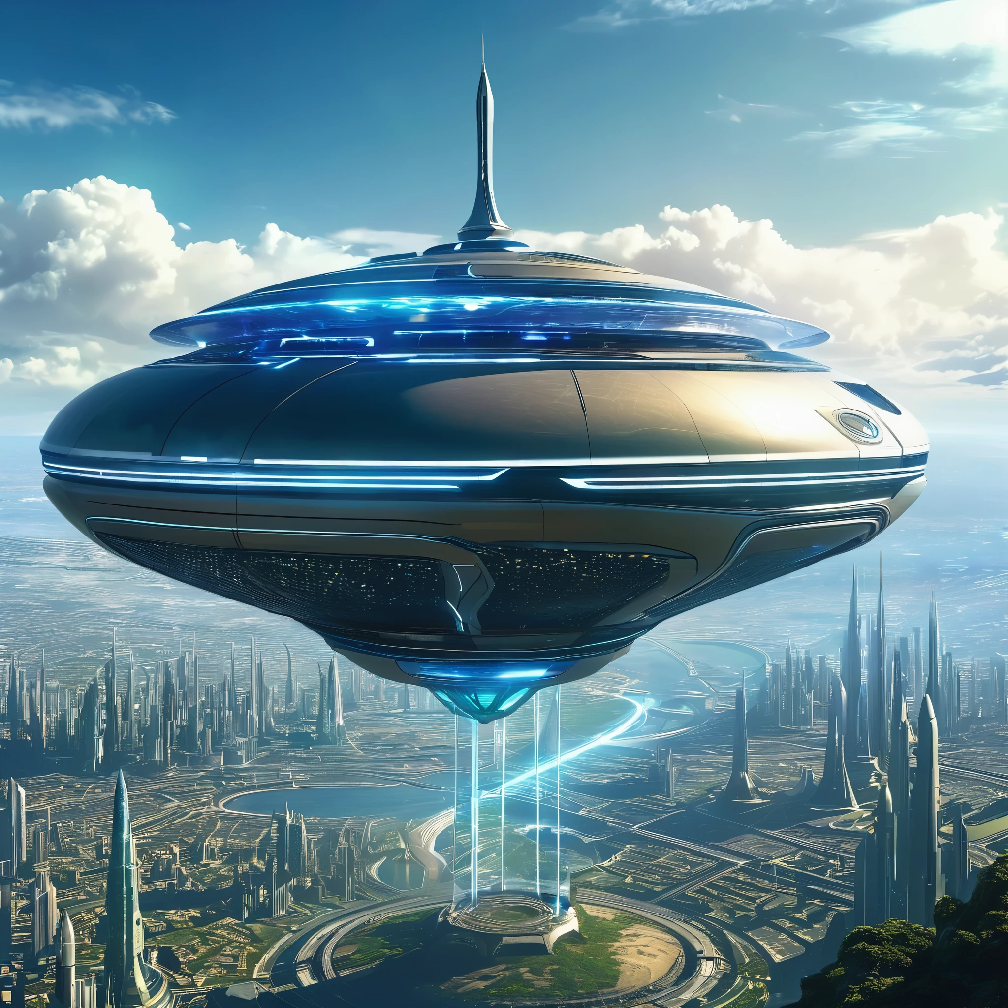 A city with an advanced civilization in 3024 has sophisticated vehicles, teleportation and a time travel machine