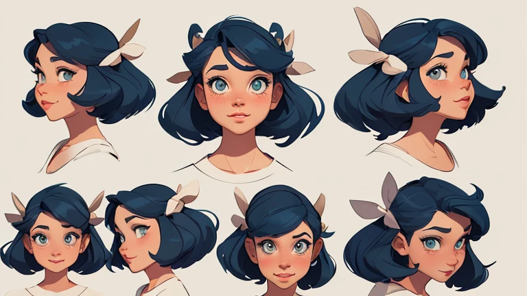 Female character in Turnaround sheetcartoon style Digital art style illustration Cartoon image of a woman .Ilustra??o estilo desenho animado, estilo de arte dos desenhos animados, Ella Purnel lestilo Cartoon style digital illustration artgerm style cartoon art style, digital illustration style, design de personagens altamente detalhado, arte digital detalhada coragem, Forest fan art, Design de personagens de retrato, beautiful digital illustration, retrato de alta qualidade, Arte em quadrinhos, mulher jovem cabelo com transas lindas . Beautiful lined eyes Medium large bust and wonderful sexy clothes. image expression of sexual desire from the waist to the Ella Purnellstyle illustration Cartoon style digital illustration Turnaround sheet style