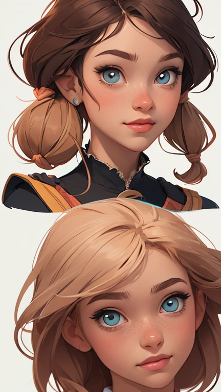 Female character in cartoon style Digital art style illustration Cartoon image of a woman .Ilustra??o estilo desenho animado, estilo de arte dos desenhos animados, Ella Purnel lestilo Cartoon style digital illustration artgerm style cartoon art style, digital illustration style, design de personagens altamente detalhado, arte digital detalhada coragem, Forest fan art, Design de personagens de retrato, beautiful digital illustration, retrato de alta qualidade, Arte em quadrinhos, mulher jovem cabelo com transas lindas . Beautiful lined eyes Medium large bust and wonderful sexy clothes. image expression of sexual desire from the waist to the illustration Ella Purnellstyle Cartoon style digital illustration artgerm style