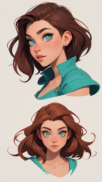 Female character in cartoon style Digital art style illustration Cartoon image of a woman .Ilustra??o estilo desenho animado, estilo de arte dos desenhos animados, Ella Purnel lestilo Cartoon style digital illustration artgerm style cartoon art style, digital illustration style, design de personagens altamente detalhado, arte digital detalhada coragem, Forest fan art, Design de personagens de retrato, beautiful digital illustration, retrato de alta qualidade, Arte em quadrinhos, mulher jovem cabelo com transas lindas . Beautiful lined eyes Medium large bust and wonderful sexy clothes. image expression of sexual desire from the waist to the illustration Ella Purnellstyle Cartoon style digital illustration artgerm style