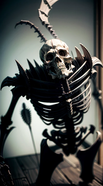 Witness the terrifying sight of the Skeleton Knight,A non-humanoid monster