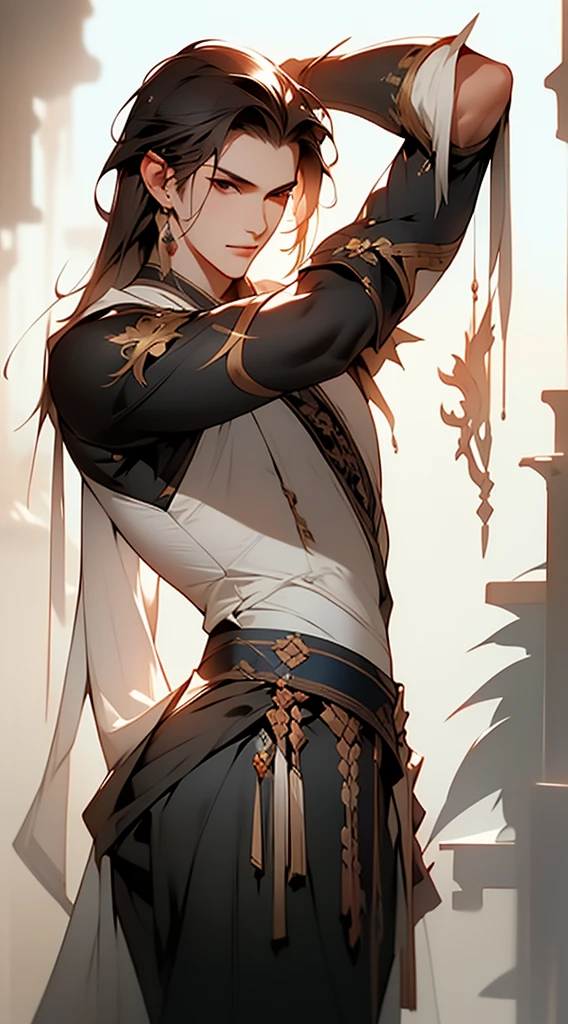 1 handsome man、The whole body，White background，Xianxia，Hanfu，highdetailed，sketch，Denoising，Cinematic grade，White background，Ultra-high resolution，best shadow，Sharp focuaster-piece，（Very detailed CG unified 8K wallpaper）
