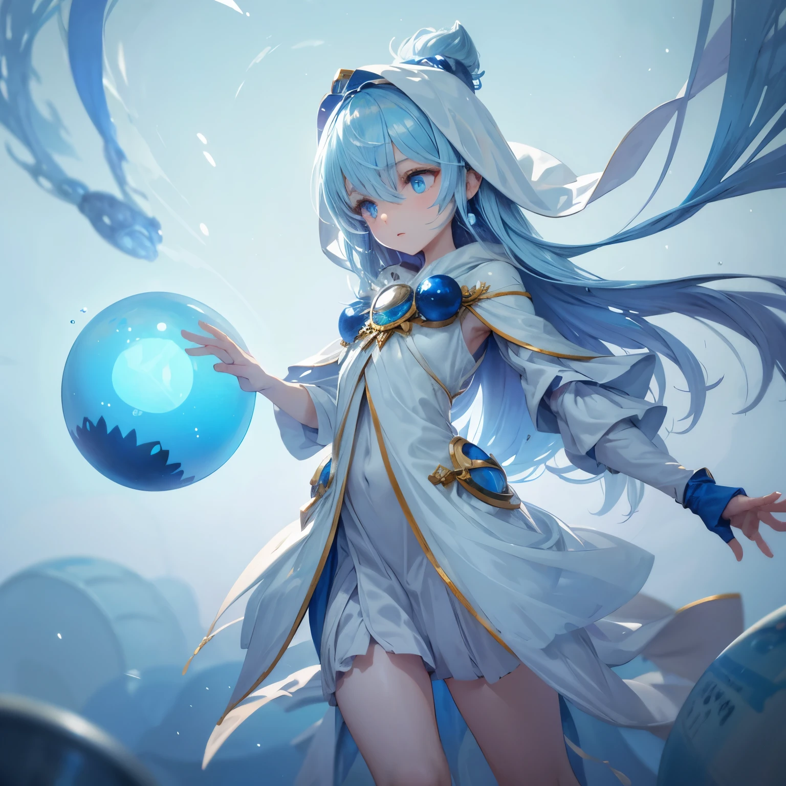 Wispire resembles a small, translucent blue orb with wisps of mist swirling inside. It has large, expressive eyes that glow with an ethereal light.
Abilities: Water Absorb, Levitate
Height: 0.5 meters
Weight: 3 kilograms