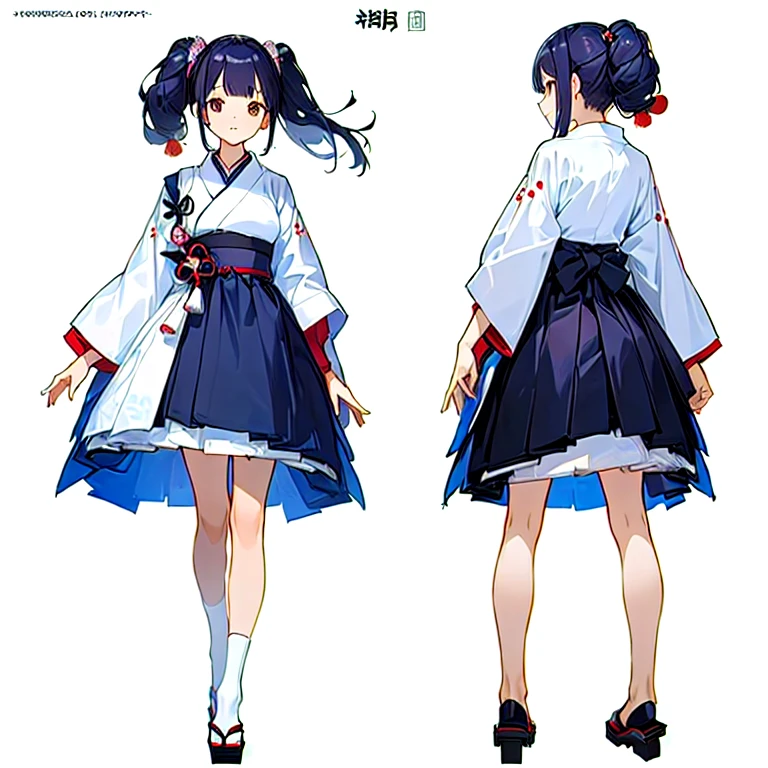 ((full body image)), (One image with front and back images side by side), (No background), (Standing),
(1woman),
(A Japanese woman, 30 years old and 155cm tall.),