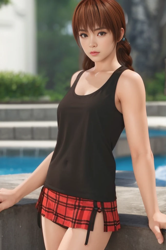 Kasumi, (best quality,ultra-detailed),(Realistic:1.37), beautiful and detailed face, Ultra-realistic texture, delicate face, delicate body, vivid colors. High definition, 8k. athletic body.