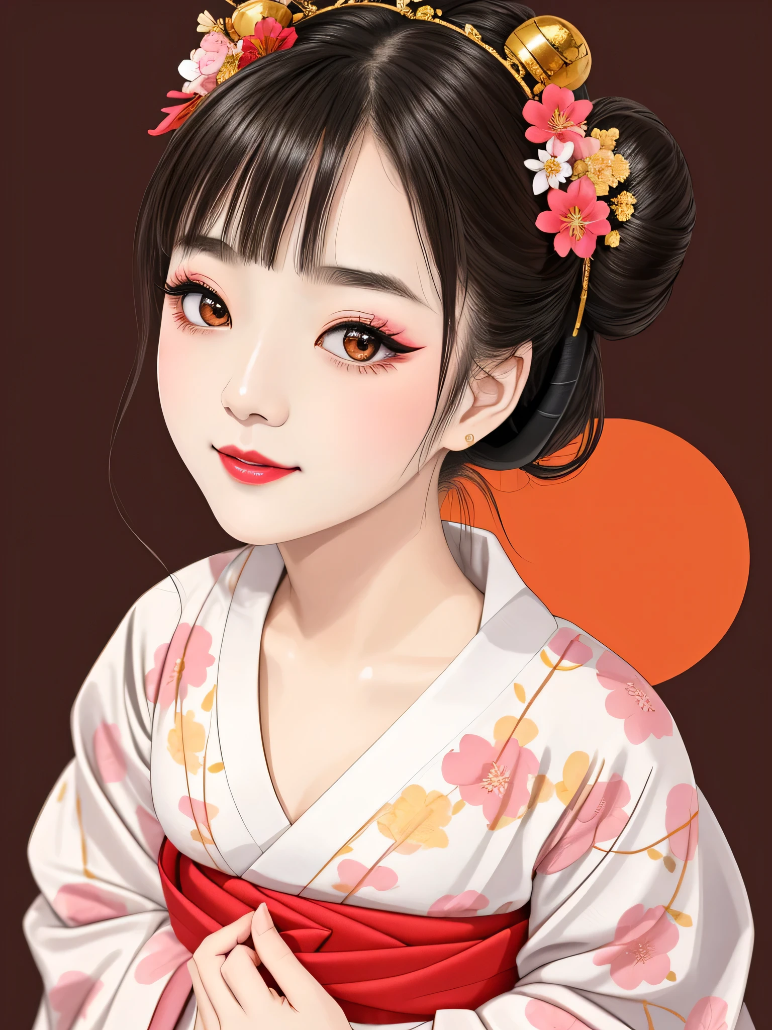 Each has a different expression2People and sisters、(2 girls)、⦅Dancing traditional arts with grace)、((Big Breasts、Small Face、Not exposed))、highest quality、masterpiece、(Black Hair、Bun Hair)、Brown Eyes、⦅Wide angle、Angle from above the waist、Pause on the magazine cover、Their gazes are different, gazing into the distance⦆、(8K High Quality、masterpiece、High resolution、Realistic and beautiful light and shadow、(highest quality)、(High Resolution)、(Very delicate and beautiful)、(Beautiful 8k face)、(With a smile、Beautiful eyes)、(Clear skin)、(Soft hair)、(8Head to Body)、(A Japanese style yukata kimono with red, pink and orange floral patterns on a white background, interspersed with gold powder、Wearing a yukata2Beautiful Japanese girls)、((Tanabata decoration background))、((Small Face))、(arms up)、Thin and small nose、(Red lipstick)、(Make your cheeks red)、(Glossy skin)、((Ink painting style))、Very thin eyebrows、Overall ultra-high image quality、(She is wearing maiko-style makeup.)、Whitening、Long and beautiful eyelashes、Glowing Skin、(Red cheeks),Straight nose、masterpiece、highest quality、whole body、 Eyebrows visible through hair、Bun Hair、Grin、Gal、Gal、Viewer's Eyes、Plaid、Stylish、woman、fine、Pause、
Waiting to start