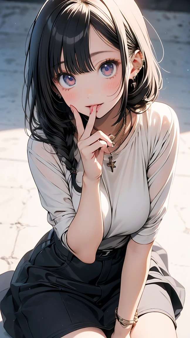 ((highest quality)), ((masterpiece)),High resolution (High Dynamic Range),Ray tracing, Super Resolution, (((anime screencap, black outline, Written boundary depth , written soft outline))), blur, bokeh, Maximum clarity and sharpness,Multilayer Texture,surface shading,Accurate simulation of light-matter interactions,Perfect Proportions,Two-tone lighting, White balance,8K, limit only one woman, BREAK beautiful hair, Beautiful Face, Beautiful and beautiful eyes, Beautiful body, Beautiful breasts, Beautiful thighs, Beautiful feet, Beautiful fingers, (Beautiful views) , breast enlarged, large breast, perky tits, (blush, 20 years, seductive adult woman , anime gyaru , Narrow eyes) , streaked hair, hair intakes, colored inner hair, BREAK (light green,white,light pink, spring-color-outfit:1.3), nail art, necklace, braidal ring BREAK (((portrait, close up, cowboy shot, looking at viewer, \(face waiting for kiss\):1.3))), BREAK (sitting, a girl Applying Lip In front of vanity table Mirror:1.3, natural make),BREAK flowers artwork, fashion magazine