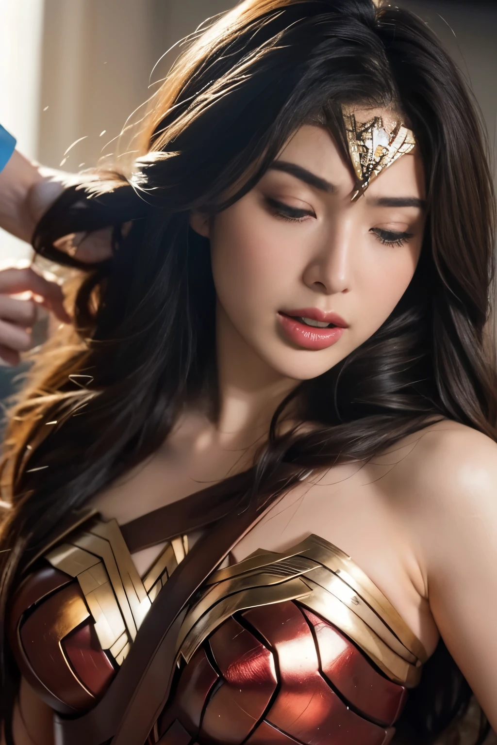 私はWonder Womanです、完璧なWonder Womanの衣装,お姫様Hugged,Hugged,You can hold it,Leaning on the man,Hugged,Can be lifted,Men lick my face with their tongues,The guys lick my head with their tongues,Men lick my hair with their tongues,My body is licked by men,sleeping face,Close ~ eyes,Open your mouth,Tired face,Face of Suffering,sleeping face,Being slapped in the face,Getting punched in the face,Fighting with men,Fight with the men,Surrounded by men,,caught between men,Being held back by men,Entanglement with males, Attacked by men,Brown Hair, masterpiece、beautiful girl、fine 目、puffy eyes、highest quality, 超High resolution, (reality: 1.4), Cinema Lighting,so beautiful、Beautiful Skin、(超reality的な)、(High resolution)、(8k)、(Very detailed)、(beautiful and fine 目)、(Very detailed)、 Detailed face、Diagonal bangle hair、Brown Hair、20-year-old、Wonder Womanのコスプレ,Wonder Woman