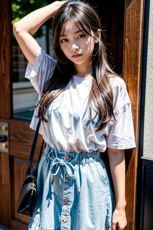 ((Highest quality)), ((masterpiece)), (detailed), Japanese,Street Corner,Beauty,OL