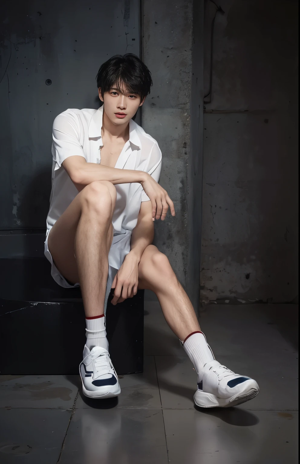 透明Lace，Men，Cool guy，Hermaphroditic men，apron，Maid costume，Black shirt，白色花边apron，，Leg ring，running shoes，Wet hair，flowing water，breath through，Open your legs，，one person，Cool guy，Leg ring，Lace，get wet，，Wet hair，Uniform light，Men，youth，Leg ring，canvas shoes，Lace透明，Cool guy，Short hair，Spread their laws，Cool guy，15 years old，front，face，，hippie，earphone，Intercom，Microphone，androgynous male，frown，His face flushed，Biting your lips，Very shy，Cool guy，Slim young handsome guy，Bare legs，Exquisite facial features，Lace，Smooth thighs，Upturned buttocks，Open your legs，flushed，Hermaphroditic men，Asian Men，Slim young handsome guy，in stock，Smooth thighs，one person， muscular， Cool guy，Male face， attractive，， （（1 person）））， masterpiece， absurd， best quality， Intricate details， （Shiny skin， ， shiny skin， Shiny hair， Pale complexion），  attractive， （（Muscle tissue））， AS-Adult，