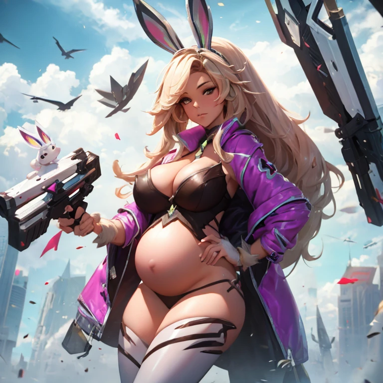 Sexy pregnant battle bunny miss Fortune 