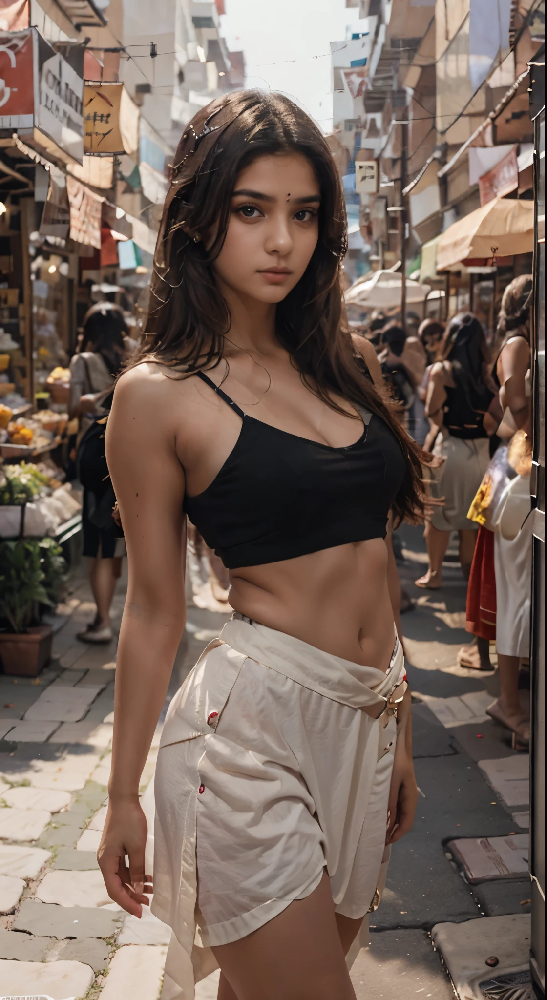 beautiful cute young attractive indian teenage girl, City girl, 20 years old, cute, Instagram model, long brown_hair, colorful hair, warm, dacing, in city Street, indian, 1girl,pov,photorealistic, ,Indian,Woman,Indian tradition, white and black, risbeauty indian