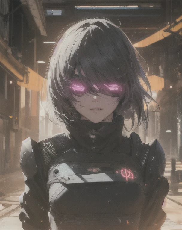 ((La mejor calidad)), ((obra maestra)), (muy detallado:1.3), ..............3D, Beautiful (cyberpunk:1.3) Mujer hacker, peinado corto,pelo corto, Volver al visor, cabello grueso, Terminal de ordenador operativo, Pantalla montada en la cabeza, computer server, Pantalla LCD, fiber optic cable, Logotipo de la empresa, HDR (High Dymanic Range), Trazado de rayos, NVIDIA RTX, Super resolution, Irreal 5, Subsoil Scatter, Textura PBR, Post-procesamiento, Anisotropic filtering, profundidad de campo, maximum sharpness and sharpness, Texturas multicapa, Albedo y Highlight Maps, Sombreado de superficies, Accurate simulation of light-material interactions, proporciones perfectas, Renderizado de octanaje, duotone lighting, ISO bajo, balance de blancos, Regla de los tercios, amplia apertura, 8K RAW, efficient sub-pixels, sub-pixel convolution, glow particles, dynamic  pose
